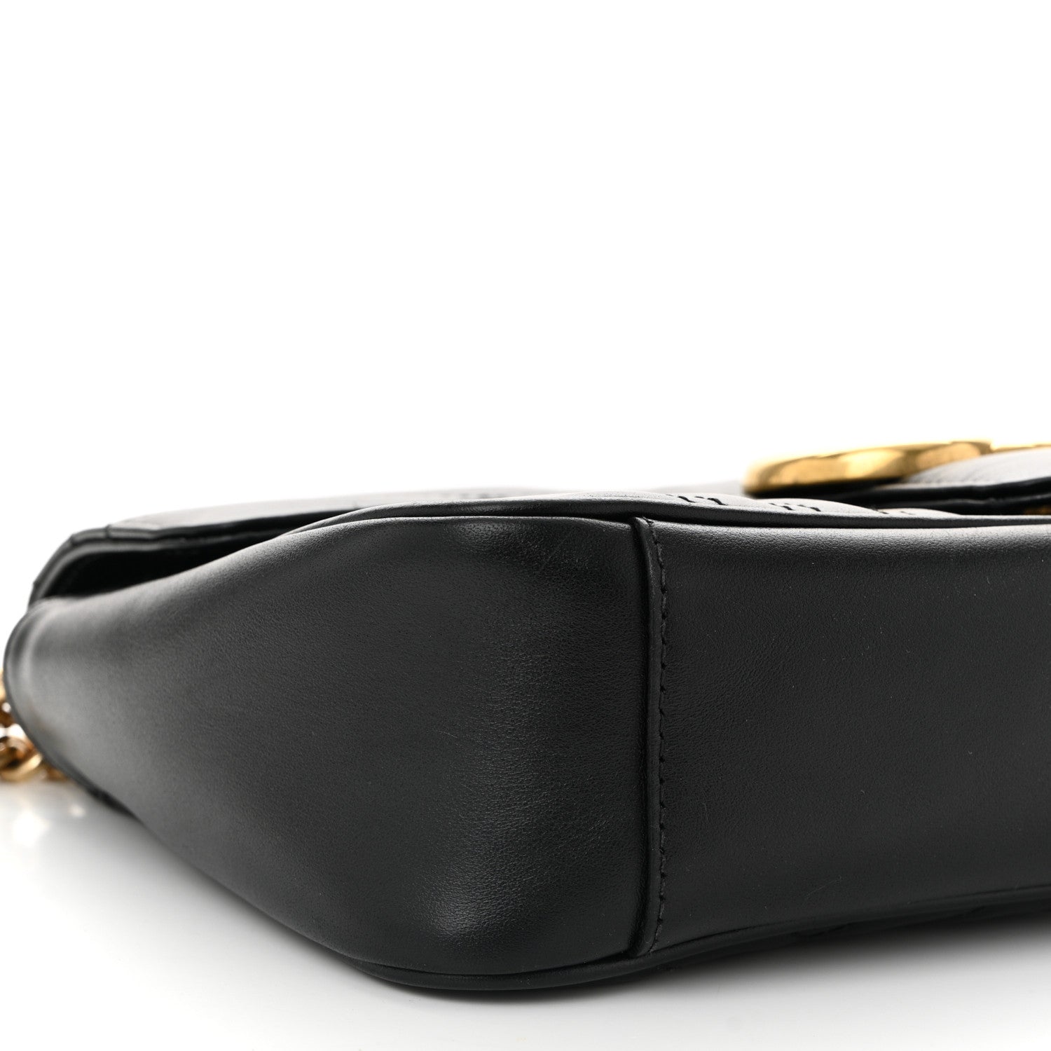 Gucci Calfskin Matelasse Small GG Marmont Shoulder Bag Black 9 of 10
