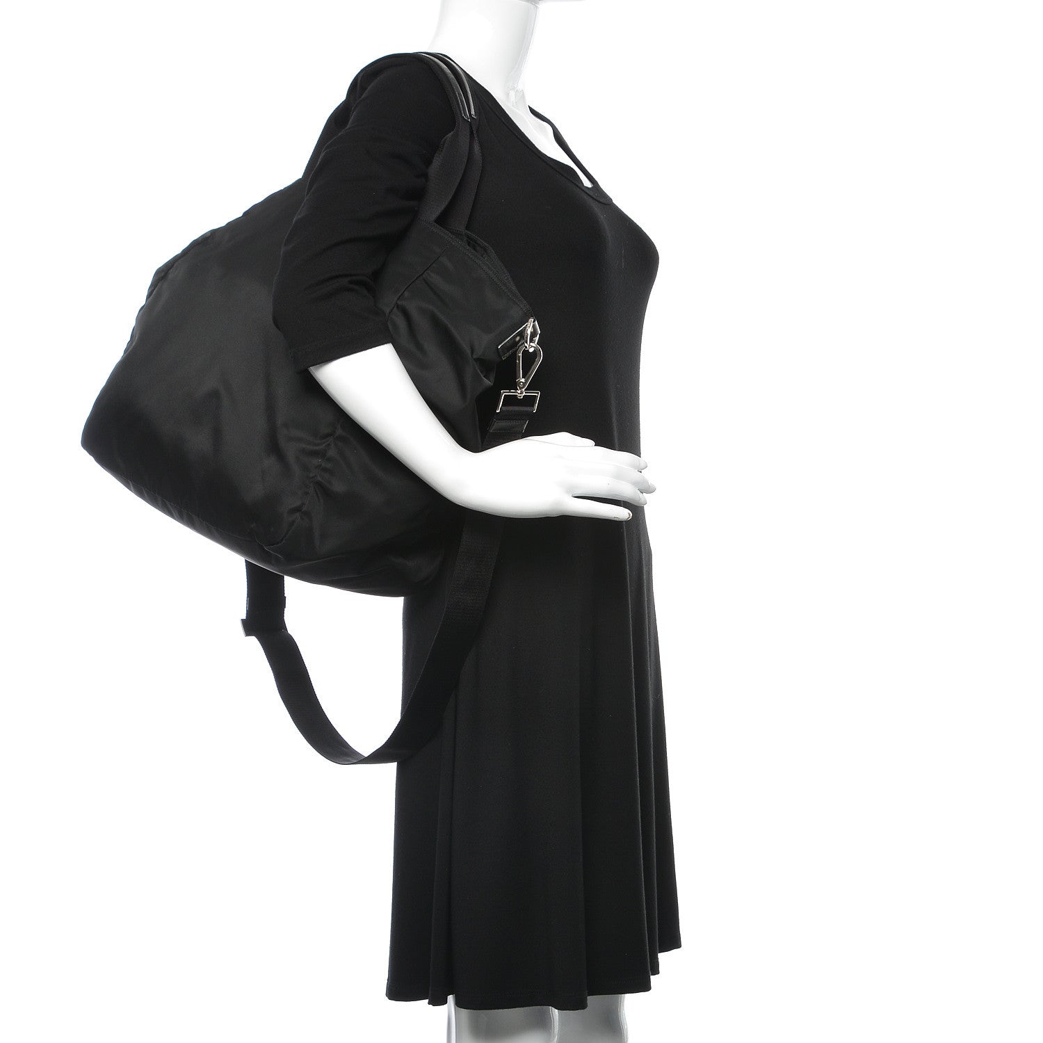 Prada Nylon Vela Shopping Tote Black 2 of 11