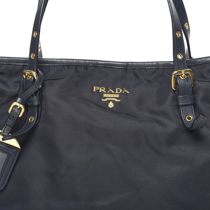 Prada Tessuto Nylon Saffiano Tote Baltico 9 of 9