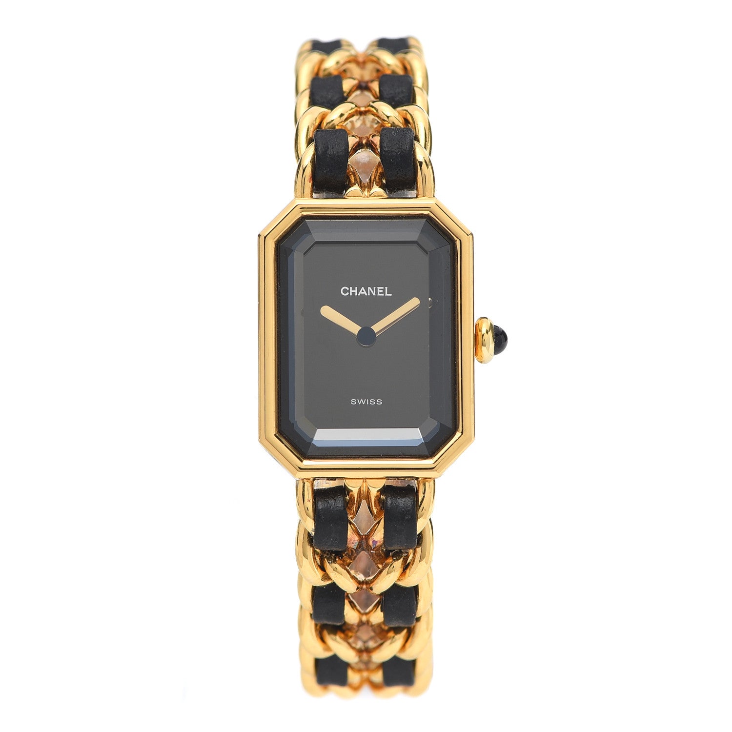 Chanel Stainless Steel Lambskin 20mm Chain Premiere Quartz Watch Gold L 1 of 5