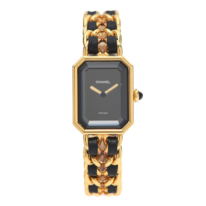 Chanel Stainless Steel Lambskin 20mm Chain Premiere Quartz Watch Gold L 1 of 5