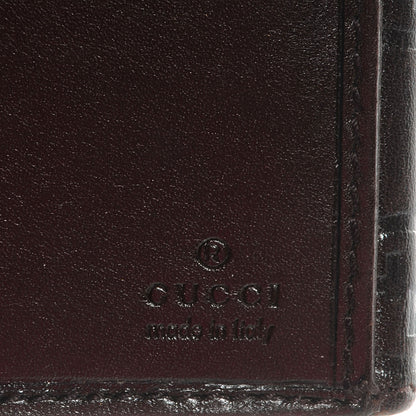 Gucci Guccissima Margaux Calfskin Metal Bar Continental Flap Wallet Chocolate 6 of 8