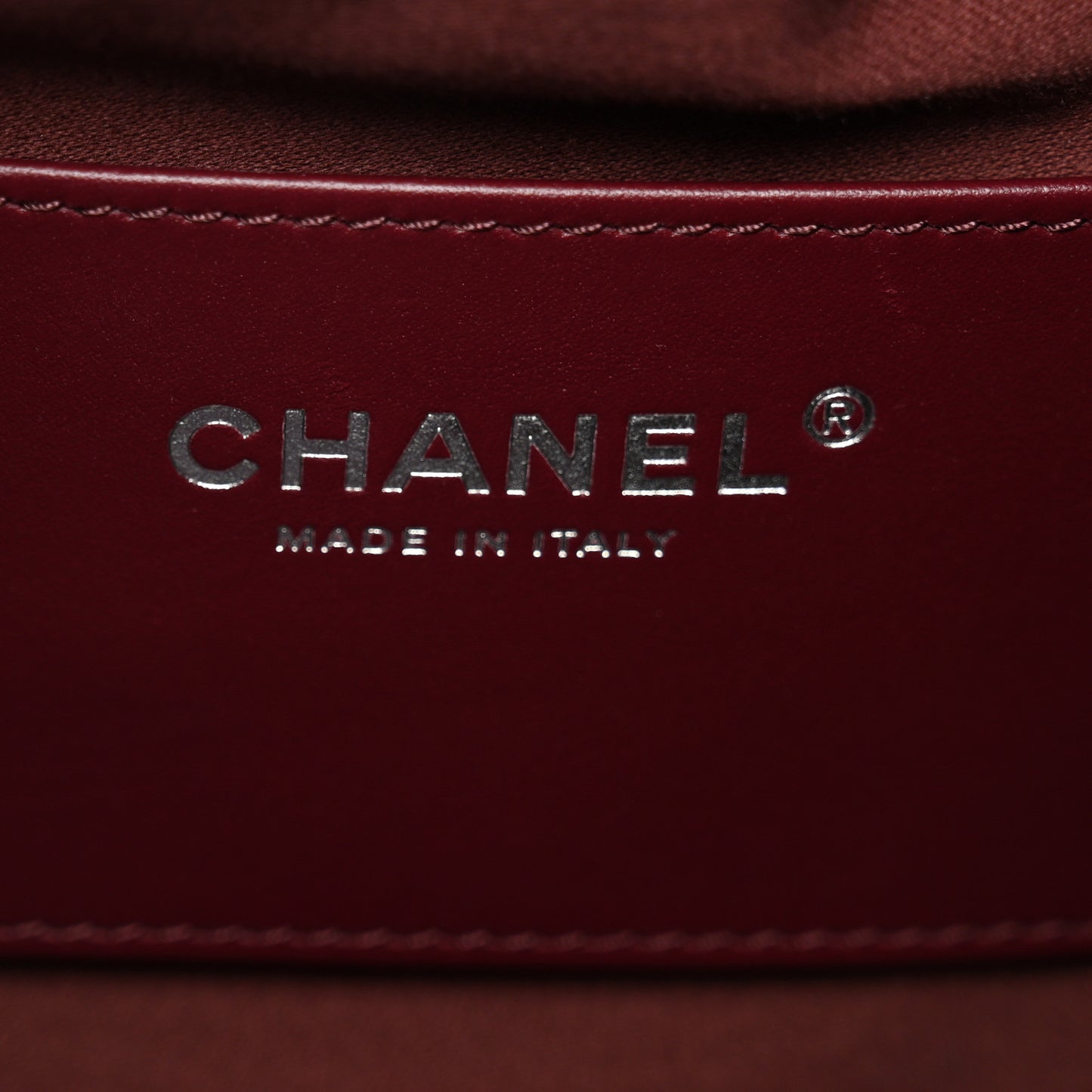 Shiny Calfskin Quilted Small Chanel 25 Handbag Burgundy