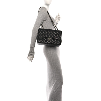 Chanel Caviar Quilted Jumbo Single Flap Black 2 of 10