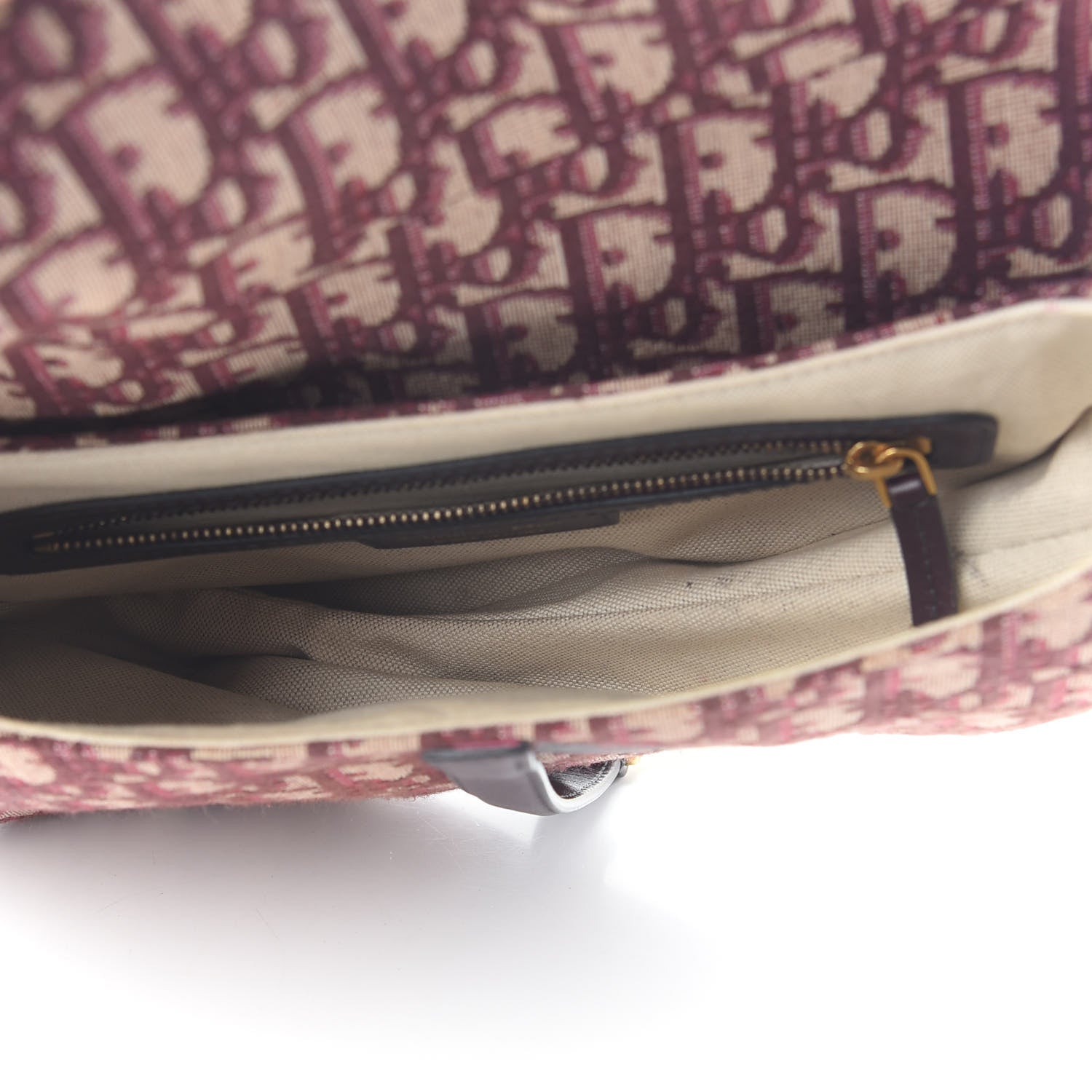 Christian Dior Oblique Saddle Bag Burgundy 7 of 10