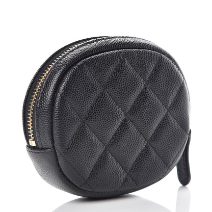 Chanel Caviar Quilted Zip Around Classic Coin Purse Black 3 of 8