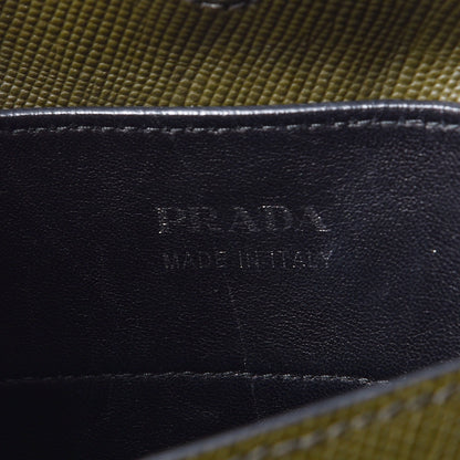 Prada Saffiano Cuir Medium Double Bag Militare 7 of 15