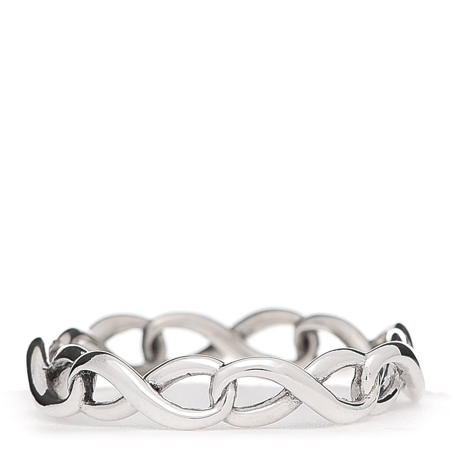 Tiffany Sterling Silver Narrow Infinity Band Ring 50 5.25 3 of 5