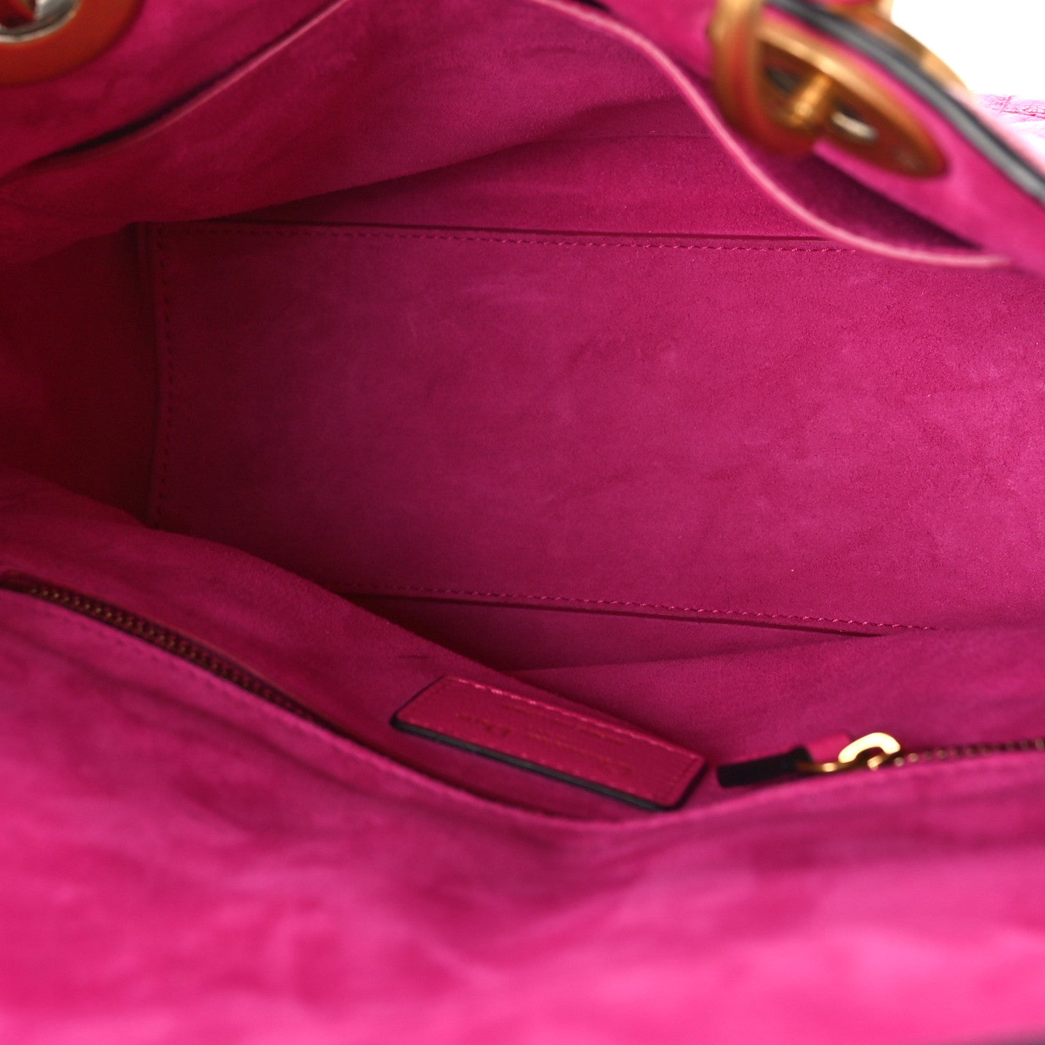 Christian Dior Goatskin Cannage Medium Lady Dior Fuchsia 5 of 10