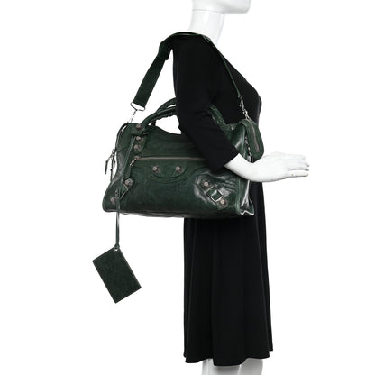 Balenciaga Agneau Giant 21 Silver Hardware City Evergreen 2 of 18
