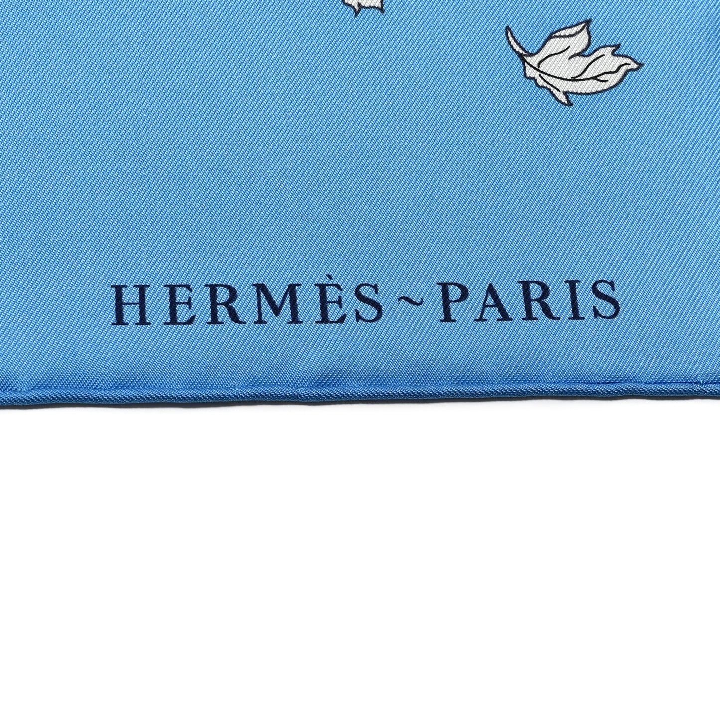 Silk Robe Legere Scarf 90 Bleu Azure Ocre Roux