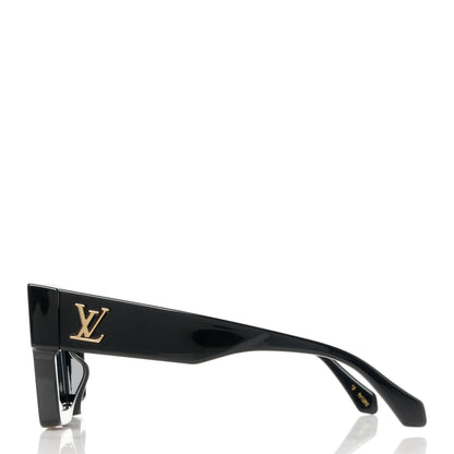Louis Vuitton Acetate Swarovski Crystal Cyclone Sunglasses Z1578W Black 3 of 9