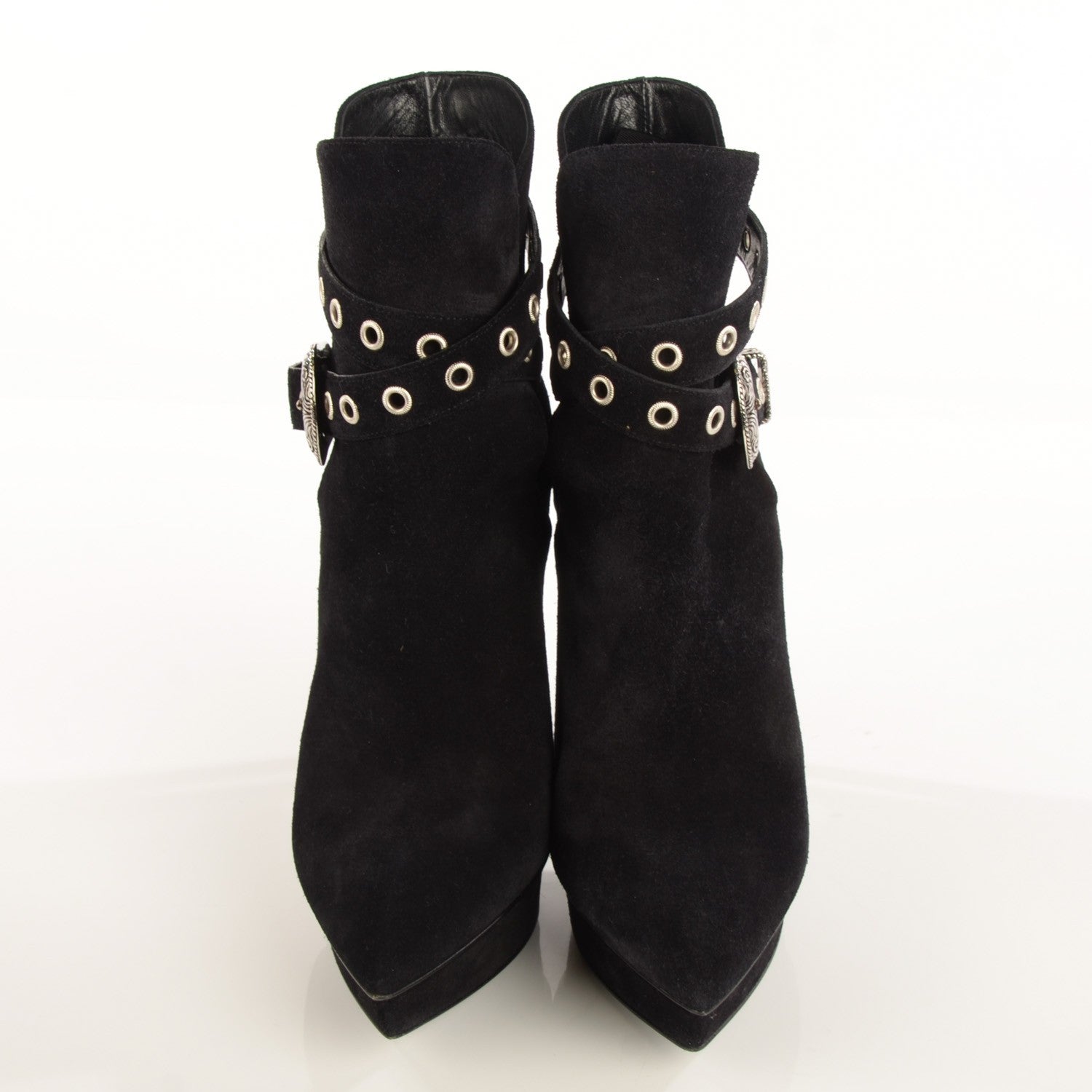 Saint Laurent Suede Classic Janis 105 Ankle Booties 41 2 of 6