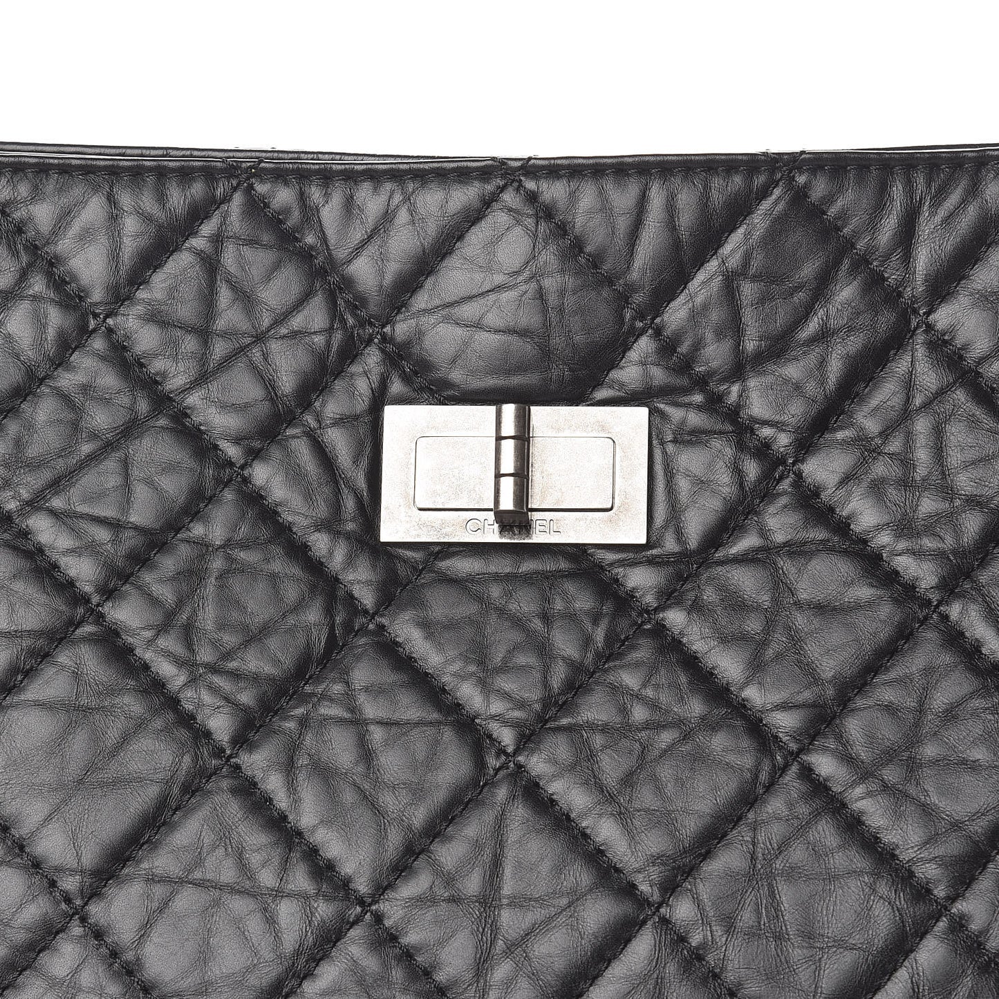 Aged Calfskin Quilted Reissue 2.55 Tote Black