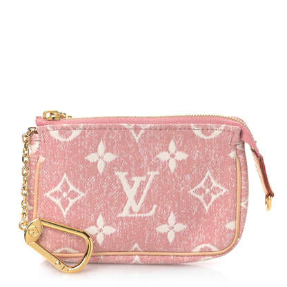 Louis Vuitton Denim Jacquard Monogram Micro Pochette Accessories Rose 1 of 8