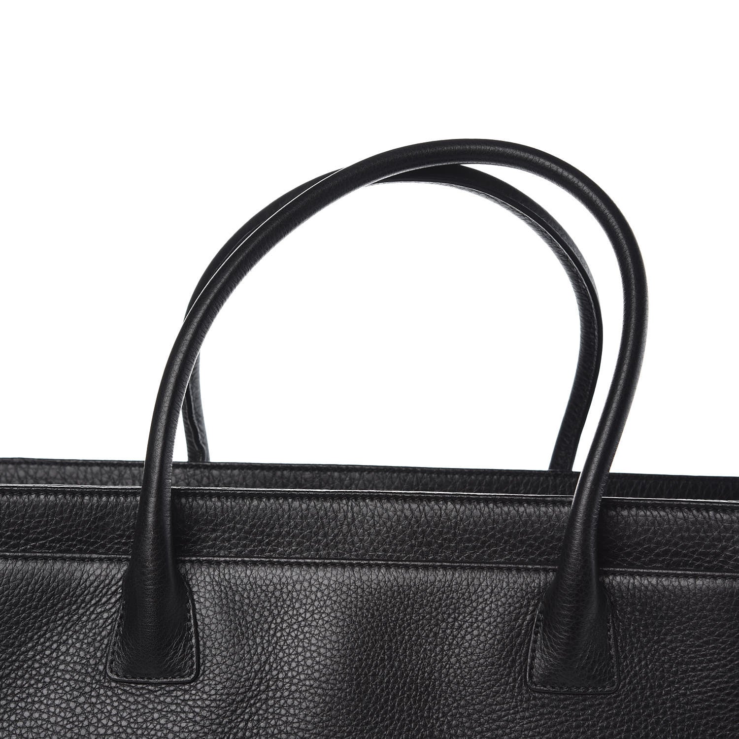 Chanel Calfskin Cerf Executive Shopper Tote Black 12 of 13