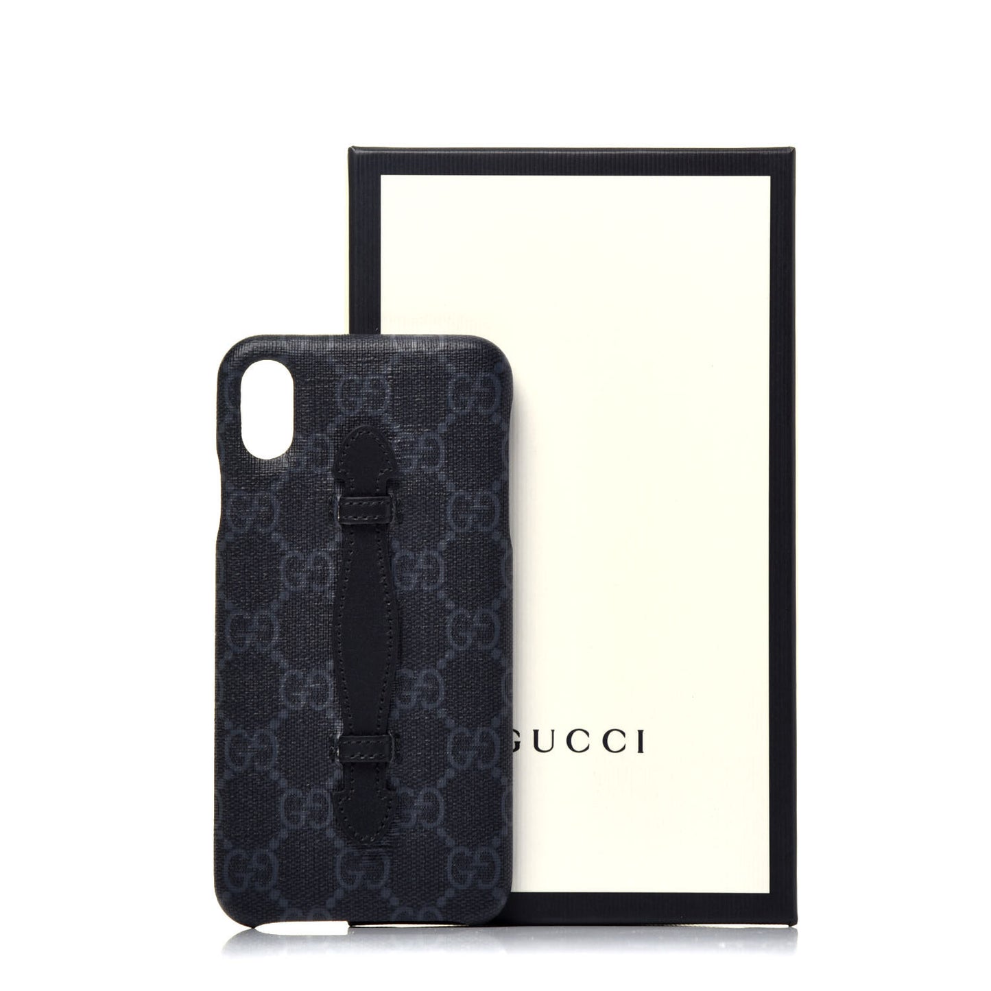 GG Supreme Monogram Top Handle iPhone XS Max Case Black