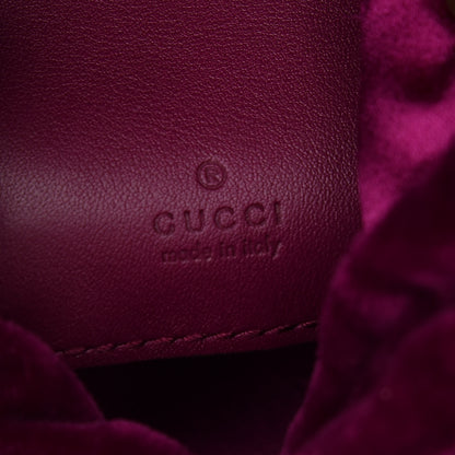 Gucci Velvet Matelasse Mini GG Marmont 2.0 Bucket Bag Fuchsia Violet Cyclamen 6 of 8