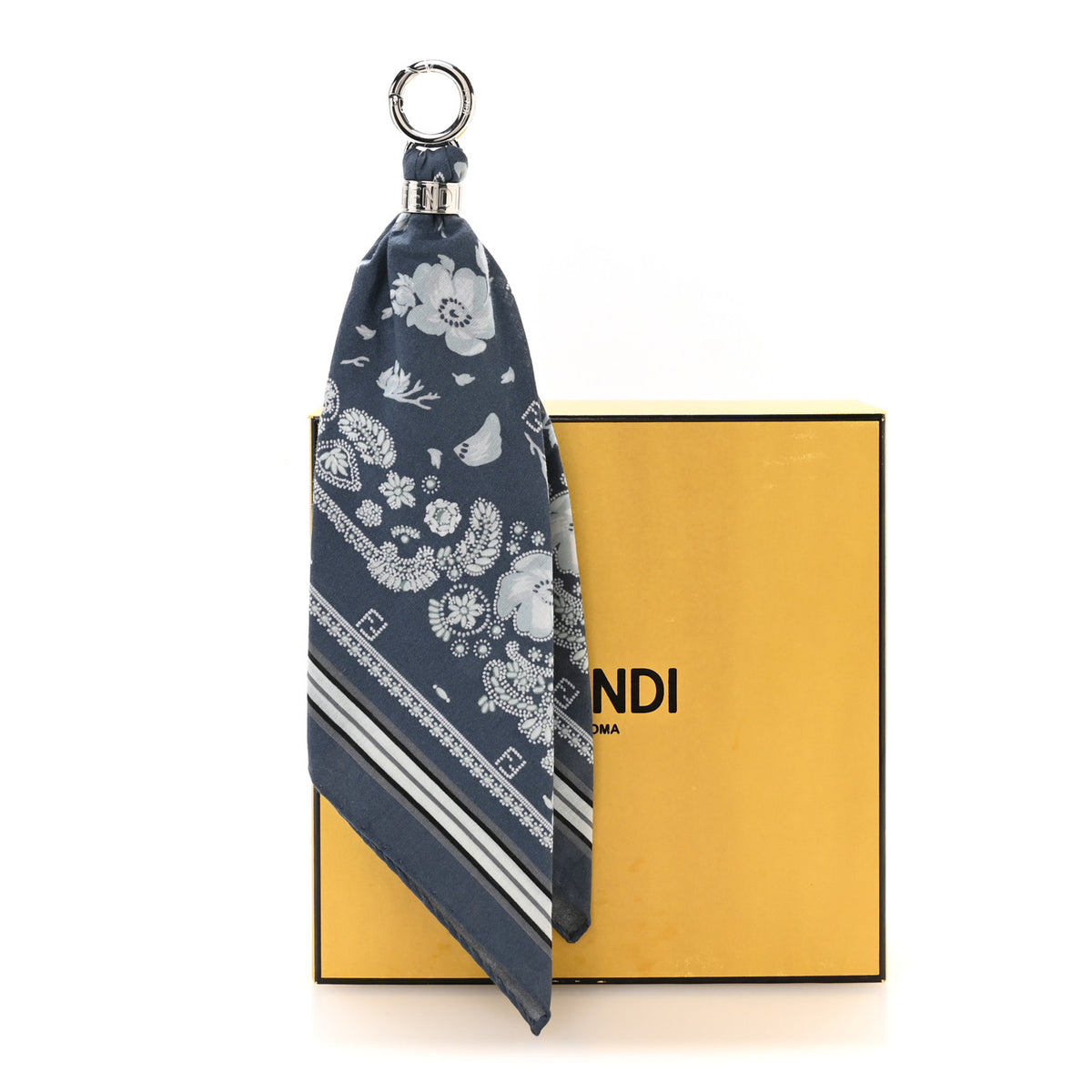 Fendi Cotton Bandana Print Bag Charm Myrtle 4 of 4