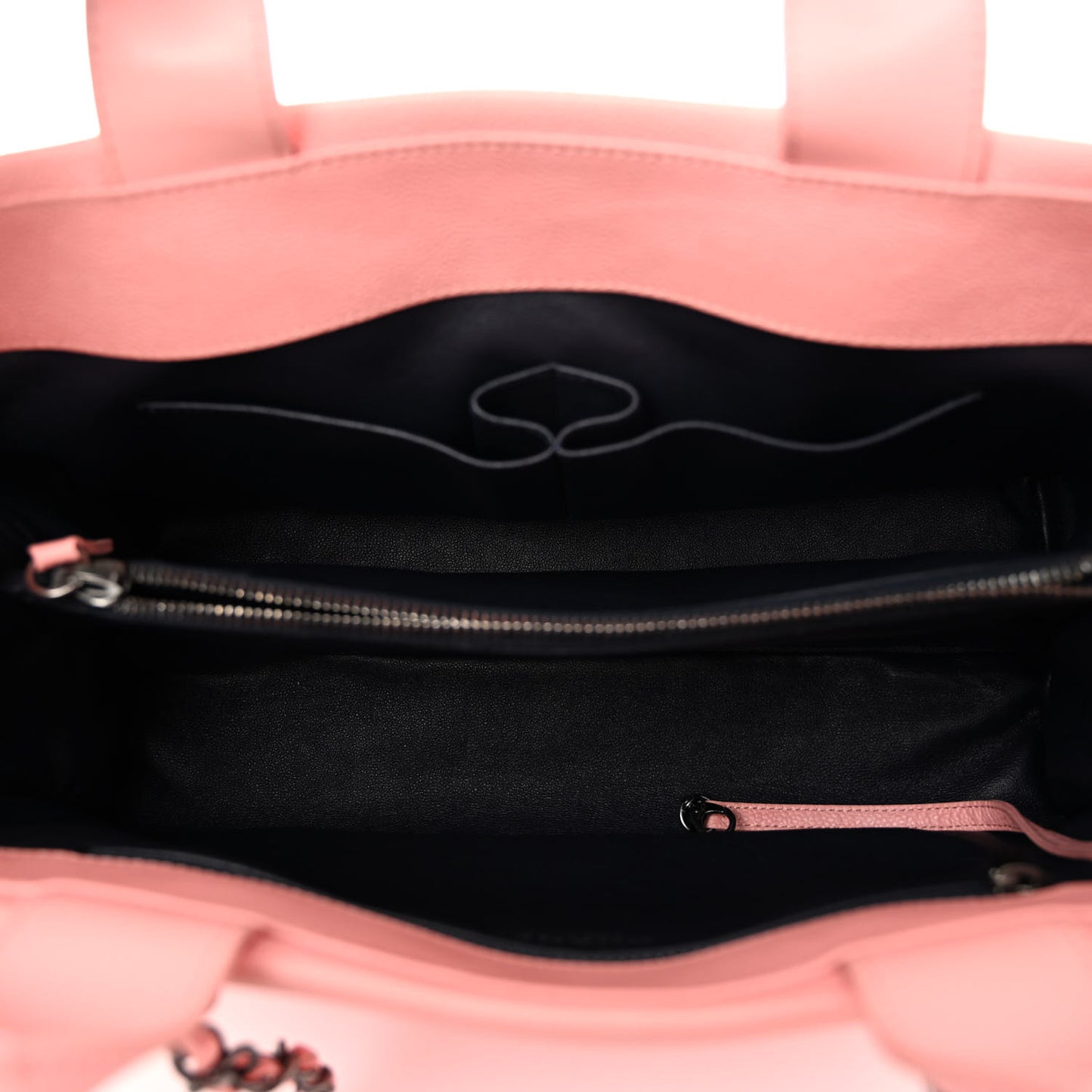 Caviar Lambskin Quilted Large Coco Break Shopping Bag Pink