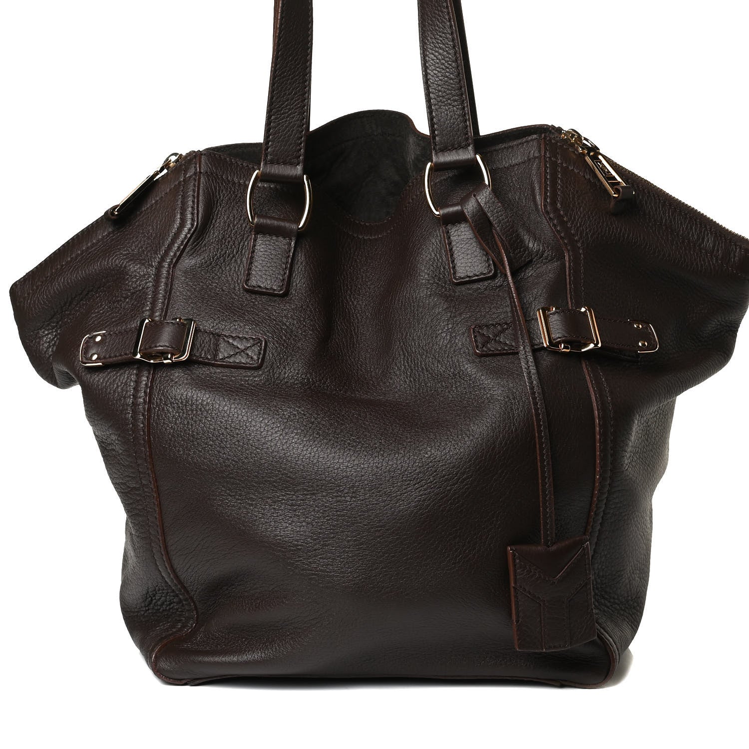 Saint Laurent Calfskin XL Downtown Tote Brown 7 of 19