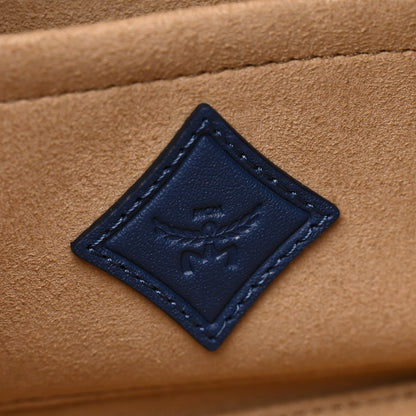 MCM Visetos Aren Hobo Crossbody Bag Blue 6 of 9