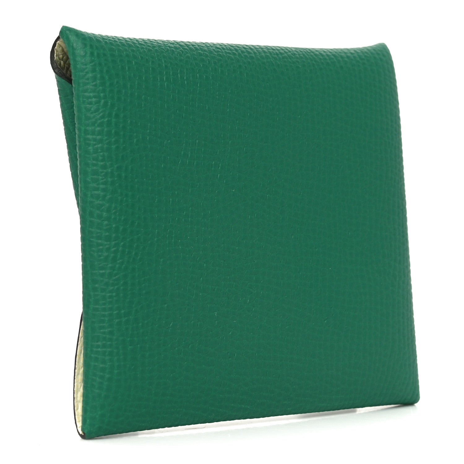 Hermes Epsom Bastia Verso Coin Purse Vert Vertigo Jaune Milton 3 of 8