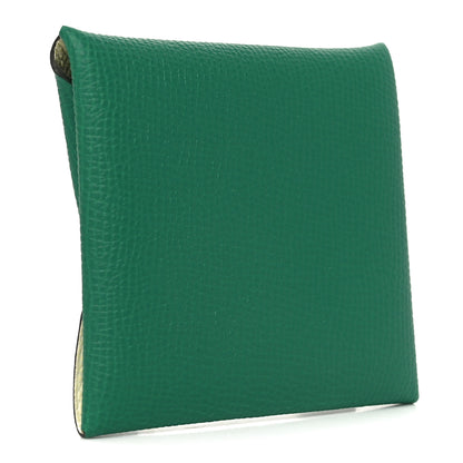 Hermes Epsom Bastia Verso Coin Purse Vert Vertigo Jaune Milton 3 of 8