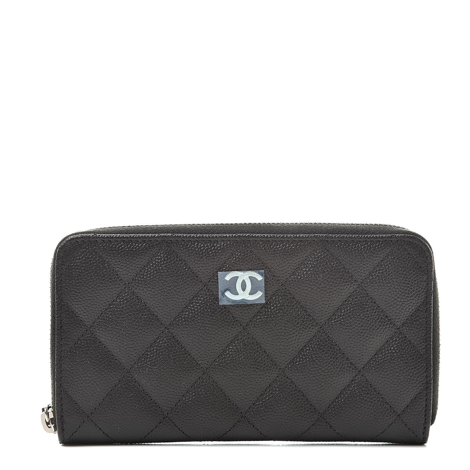 Chanel Caviar Quilted Small Zip Around Wallet Black 1 of 10