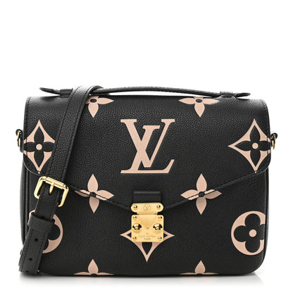 Louis Vuitton Empreinte Monogram Giant Pochette Metis Black Beige 1 of 9