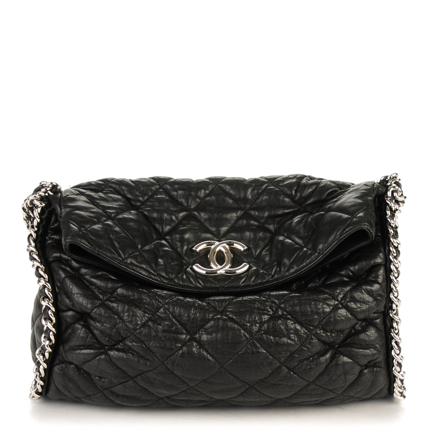Chanel Washed Lambskin Chain Around Hobo Black 1 of 7