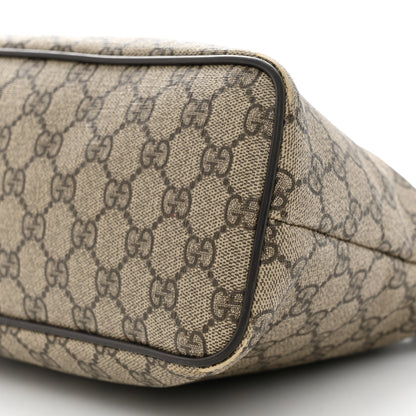 Gucci GG Supreme Monogram Small Zippered Tote Dark Brown 10 of 12