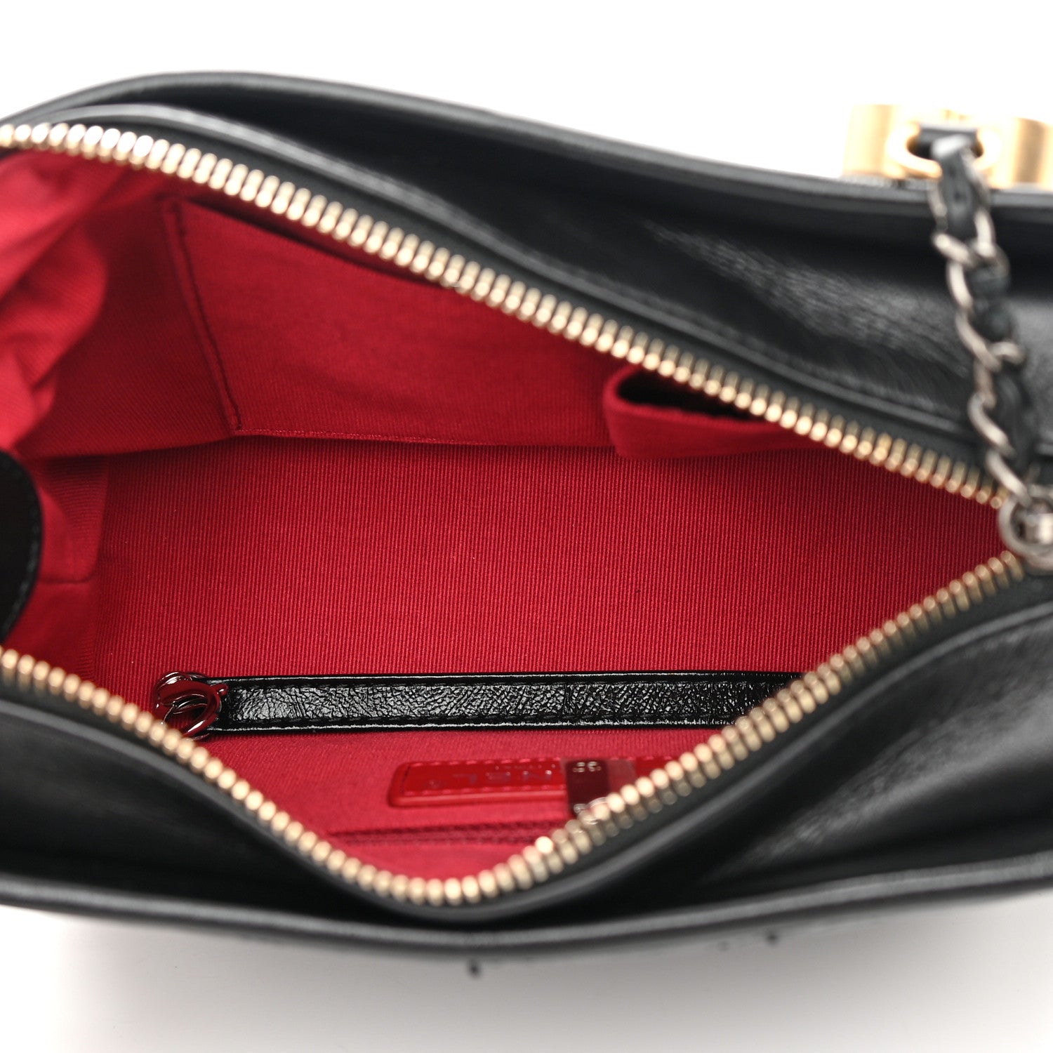 Chanel Aged Calfskin Quilted Small Gabrielle Hobo Black 5 of 12