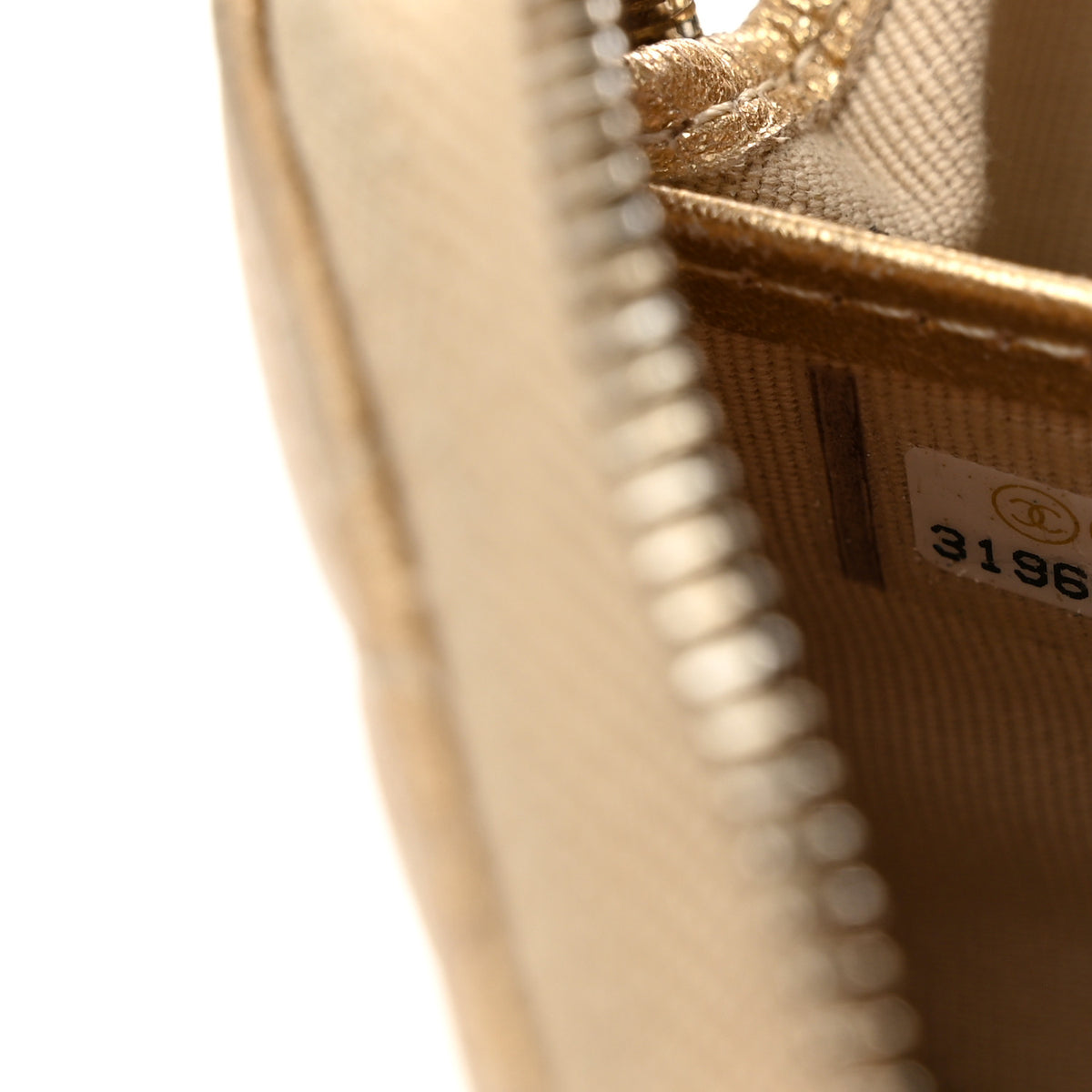 Chanel Metallic Lambskin Quilted Large Gusset Zip Around Wallet Gold 8 of 12