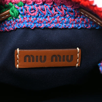 Miu Miu Fabric Crochet Drawstring Pouch Multicolor 6 of 10