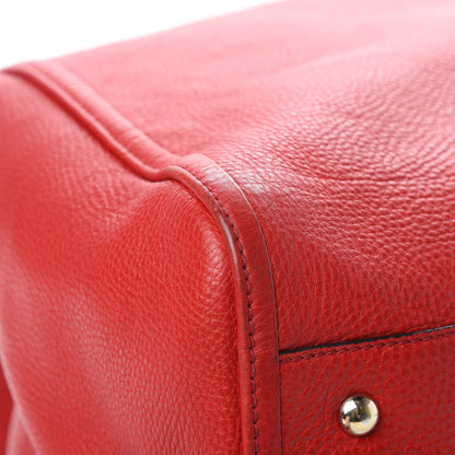 Gucci Pebbled Calfskin Large Soho Shoulder Bag Red 12 of 17