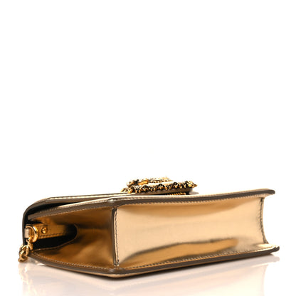 Dolce & Gabbana Smooth Calfskin Devotion Envelope Top Handle Bag Gold 4 of 9
