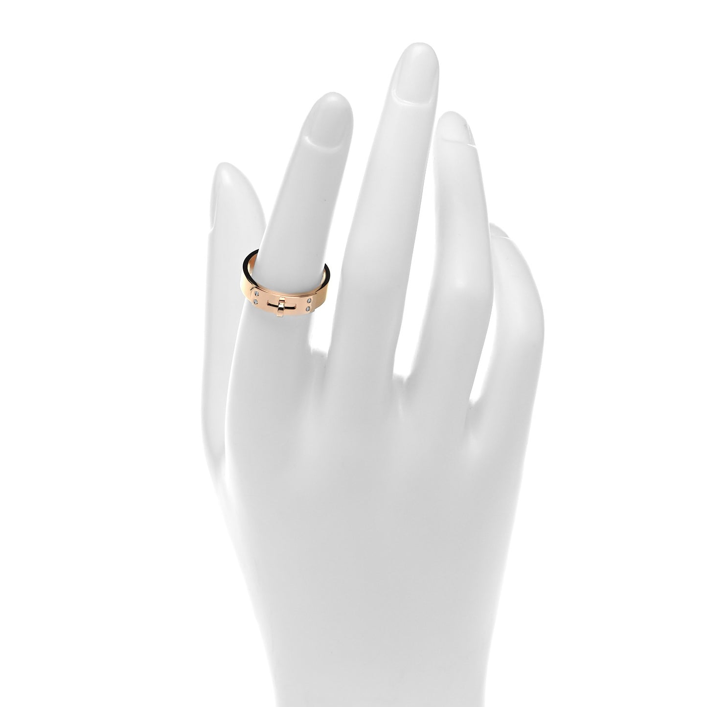 18K Rose Gold Diamond PM Kelly Ring 54 6.75