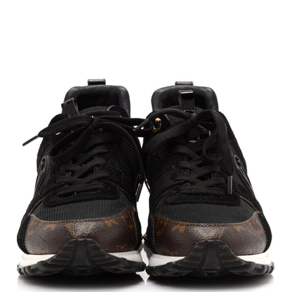 Louis Vuitton Suede Monogram Run Away Sneakers 38.5 Black 2 of 11