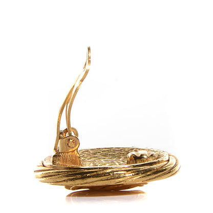 Chanel CC Clip On Earrings Gold 2 of 4