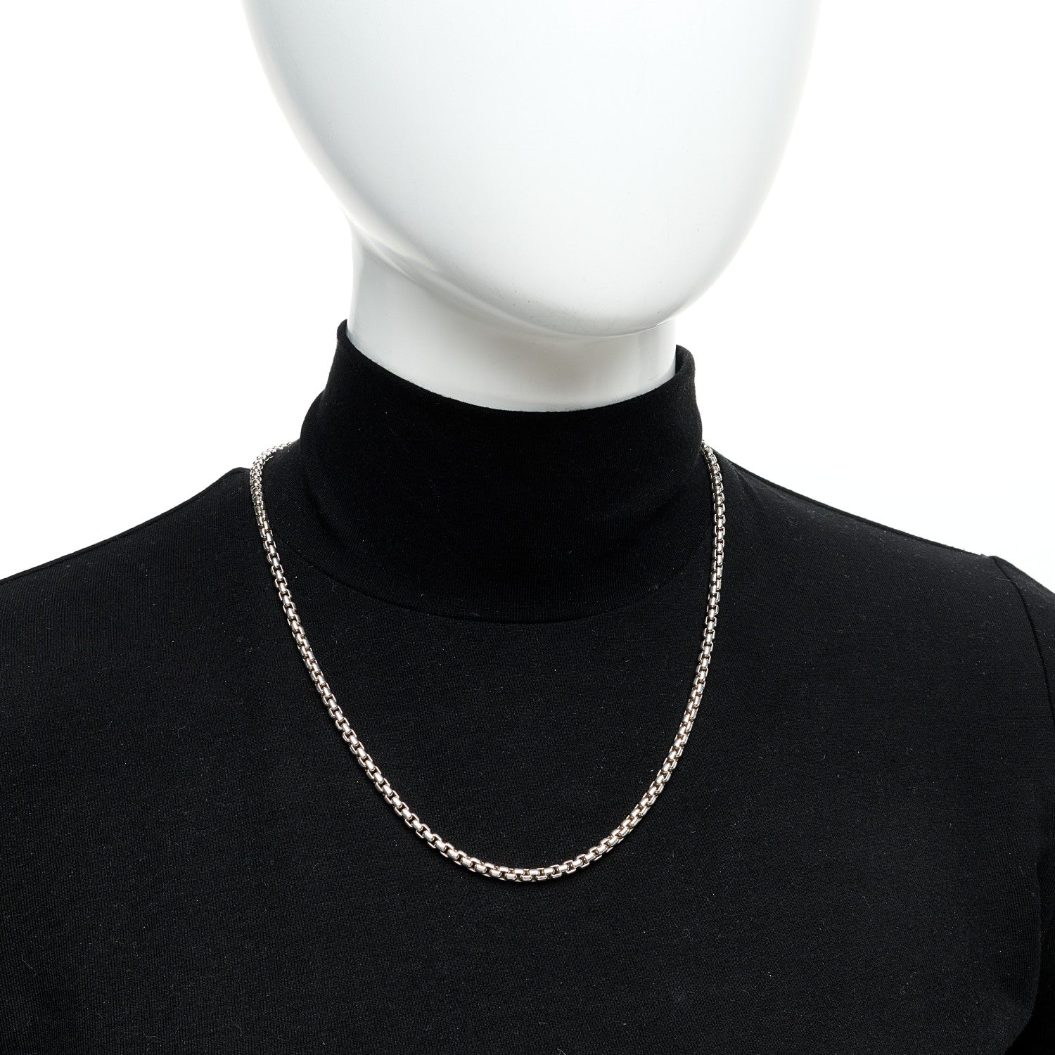 David Yurman Sterling Silver 14K Yellow Gold 3.6mm Box Chain Necklace 20" 2 of 5
