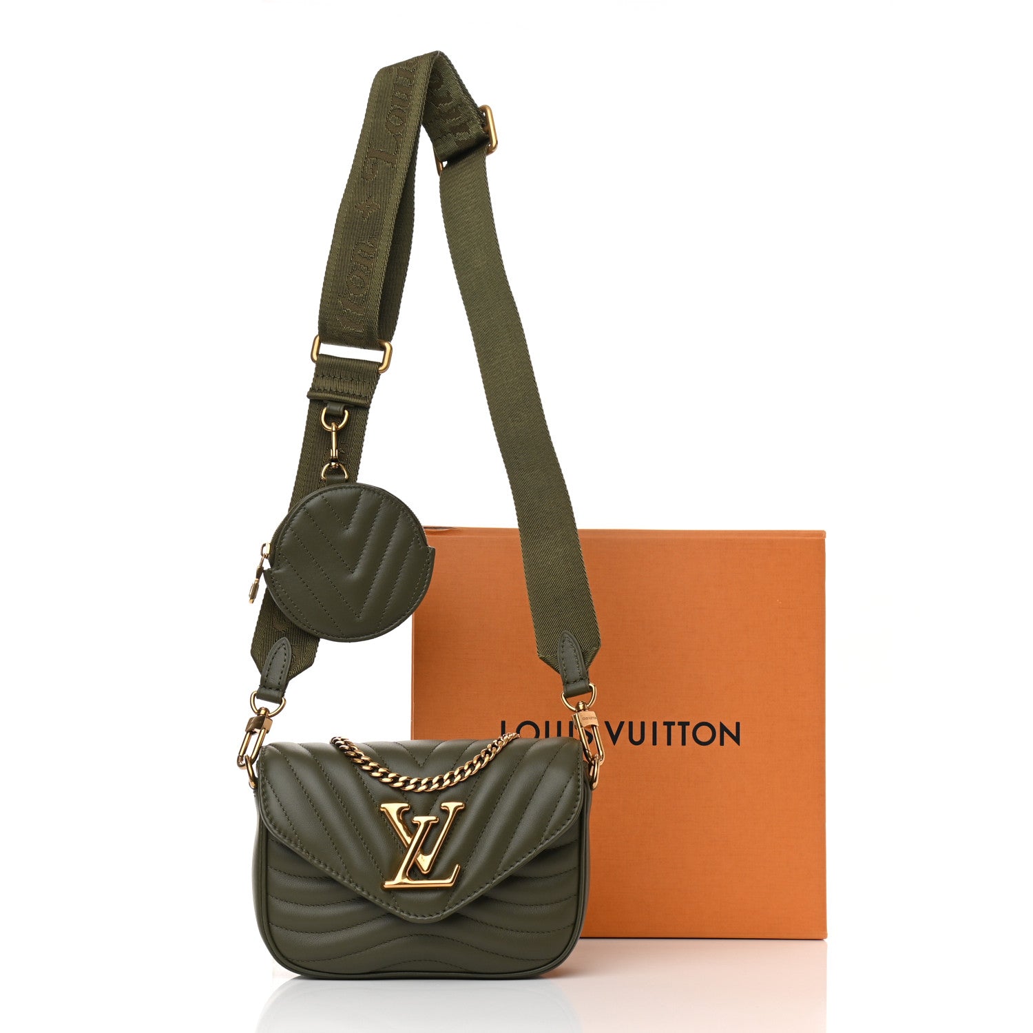 Louis Vuitton Calfskin New Wave Multi Pochette Kaki 8 of 8