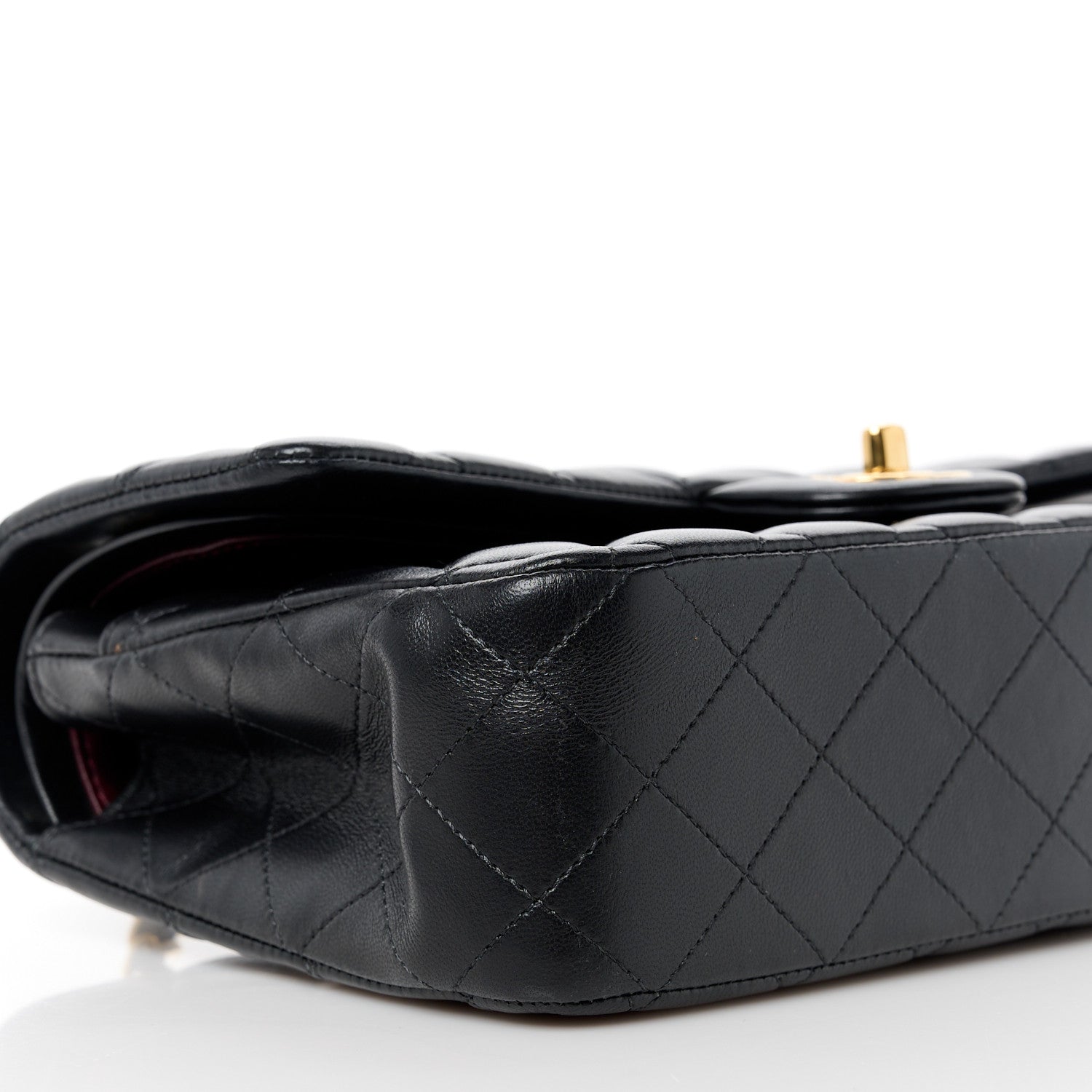Chanel Lambskin Quilted Medium Double Flap Black 11 of 13