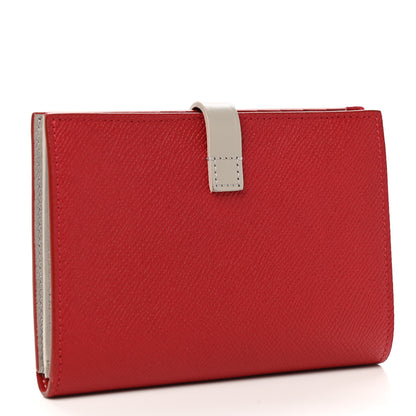 Celine Grained Calfskin Medium Multifunction Strap Wallet Pop Red 3 of 8