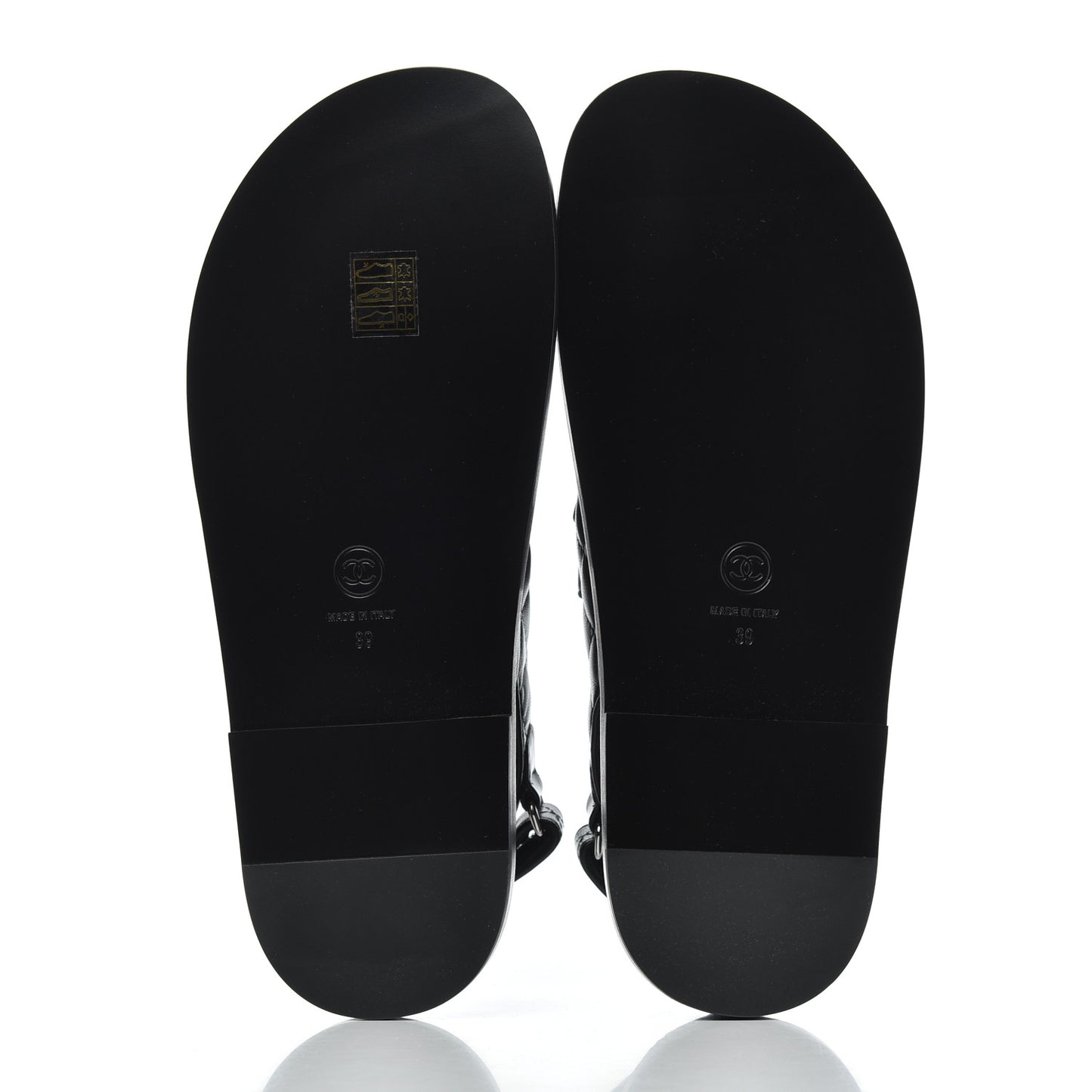 Lambskin Velcro Dad Sandals 39 Black