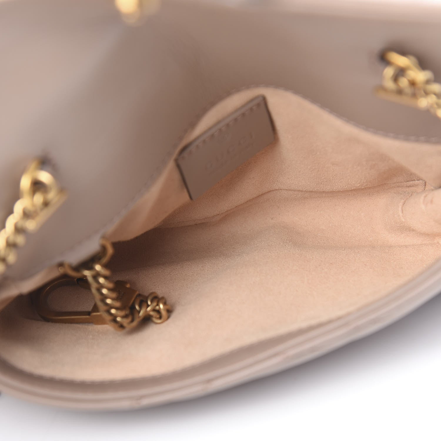 Gucci Calfskin Matelasse Super Mini GG Marmont Shoulder Bag Porcelain Rose 5 of 10