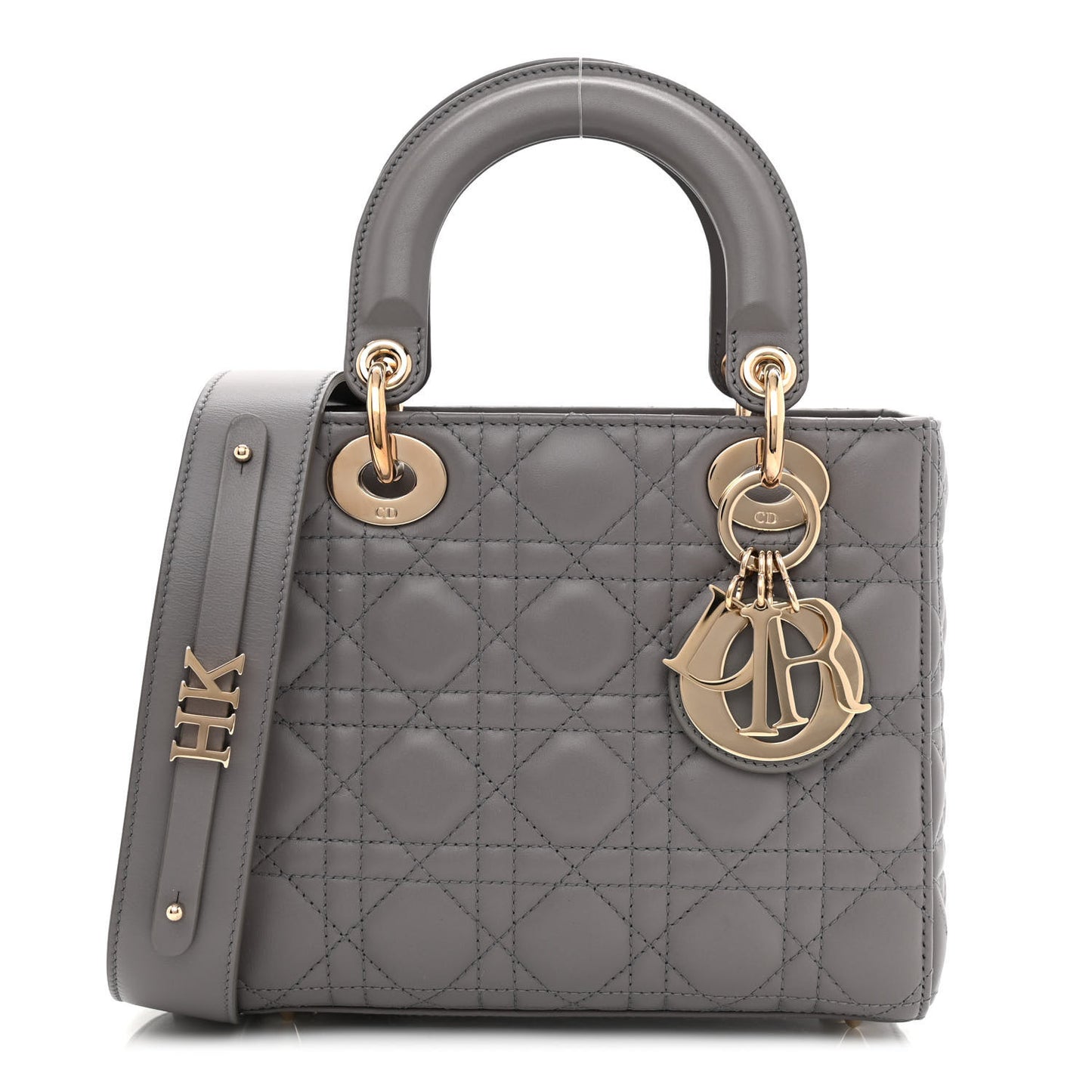 Lambskin Cannage Small My ABCDior Lady Dior Grey