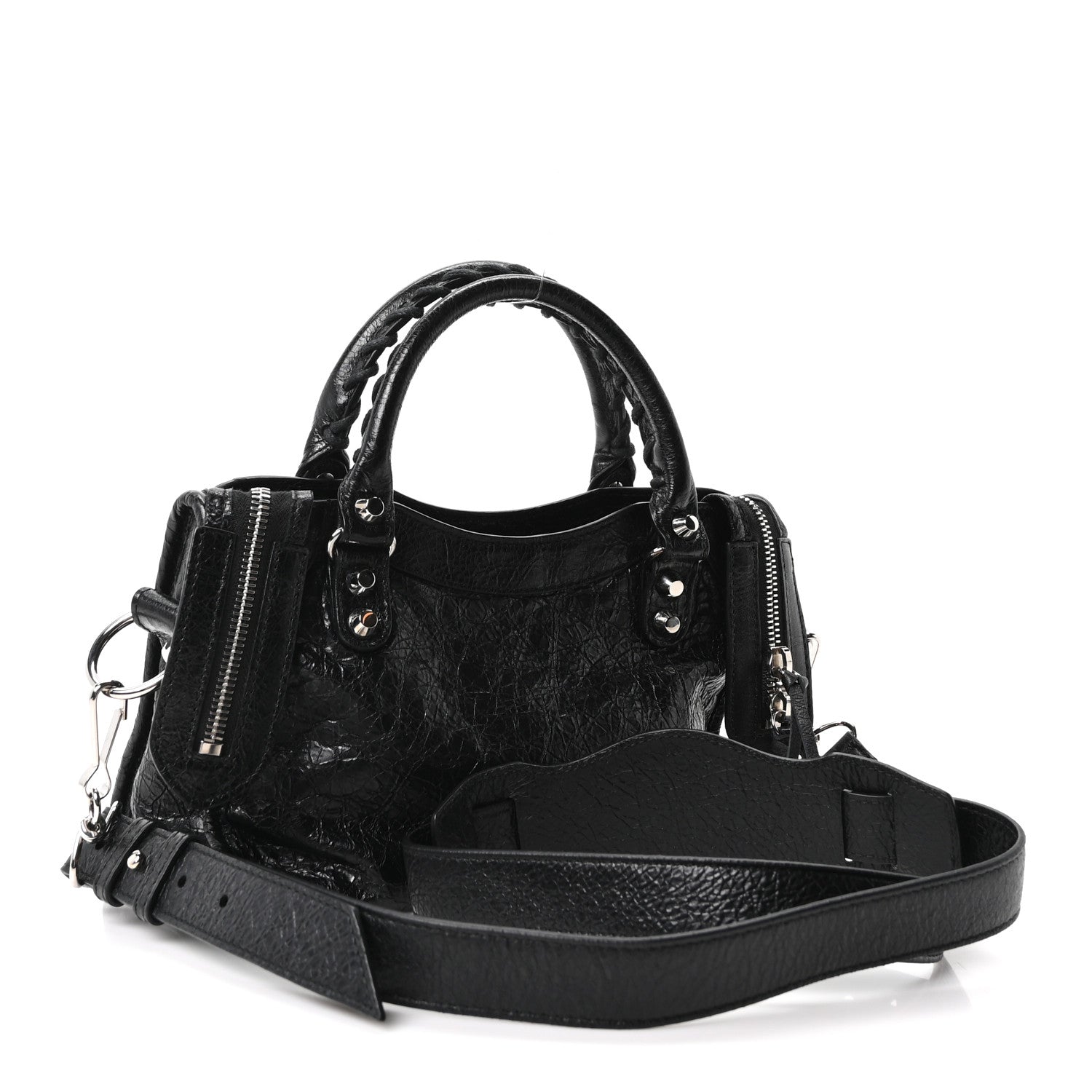 Balenciaga Agneau Classic Silver Hardware Mini City Black 3 of 10