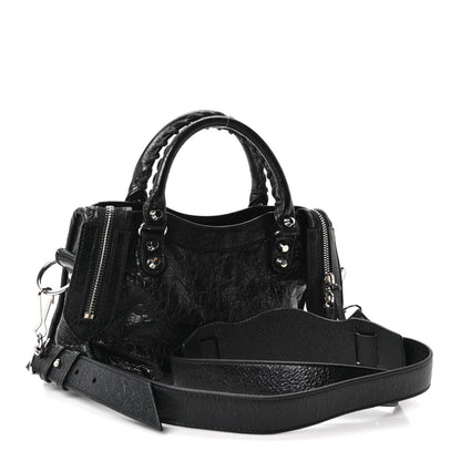Balenciaga Agneau Classic Silver Hardware Mini City Black 3 of 10