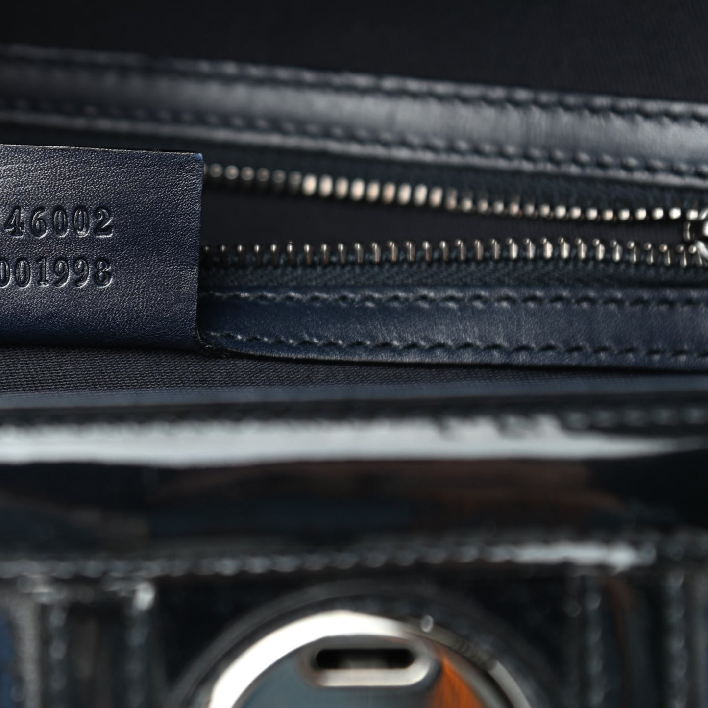 Patent Horsebit Embossed Treasure Boston Black Blue